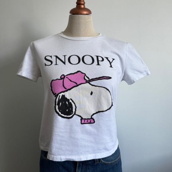 Zara - White Snoopy T-Shirt - Picture 1 of 3